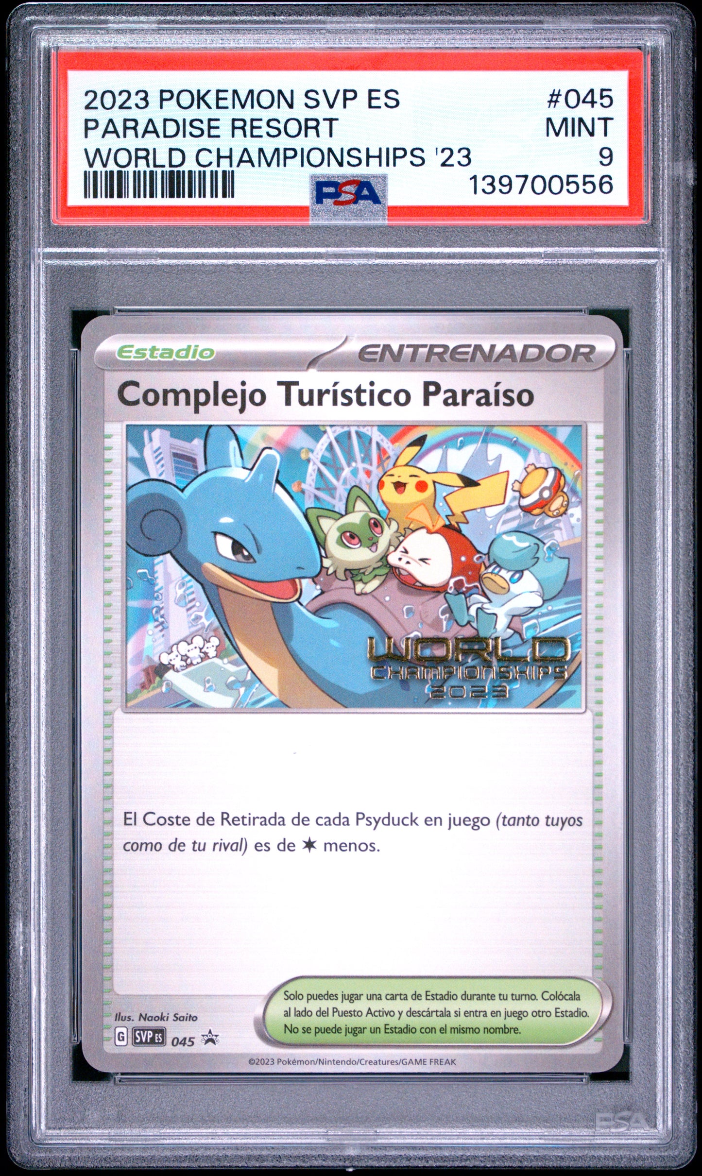 PSA 9 - Paradise Resort SVP045 Spanish World Championships '23 x556 - Pokemon