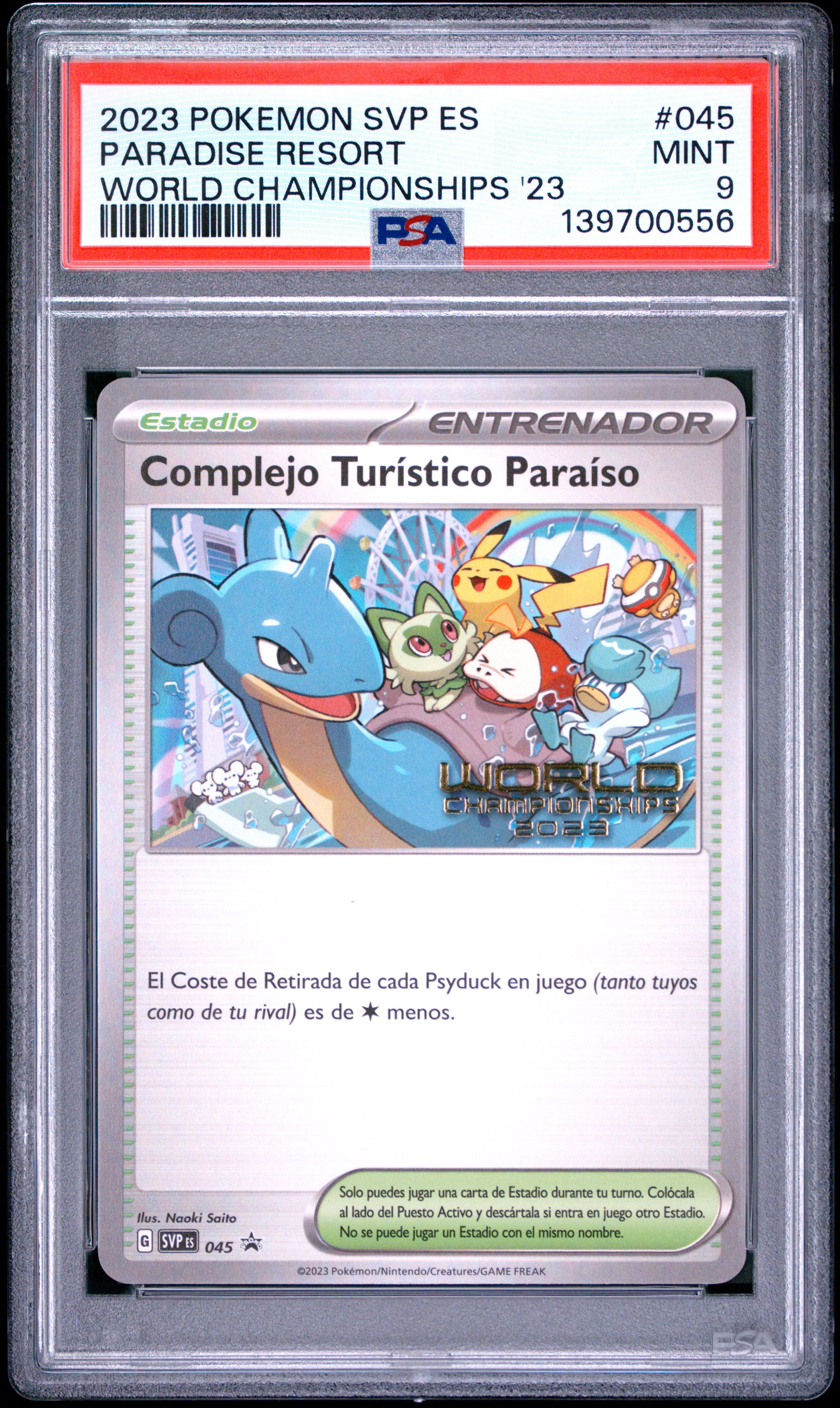 PSA 9 - Paradise Resort SVP045 Spanish World Championships '23 x556 - Pokemon