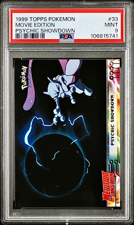 PSA 9 - Mewtwo Psychic Showdown #33 1999 TOPPS Movie Edition - Pokemon