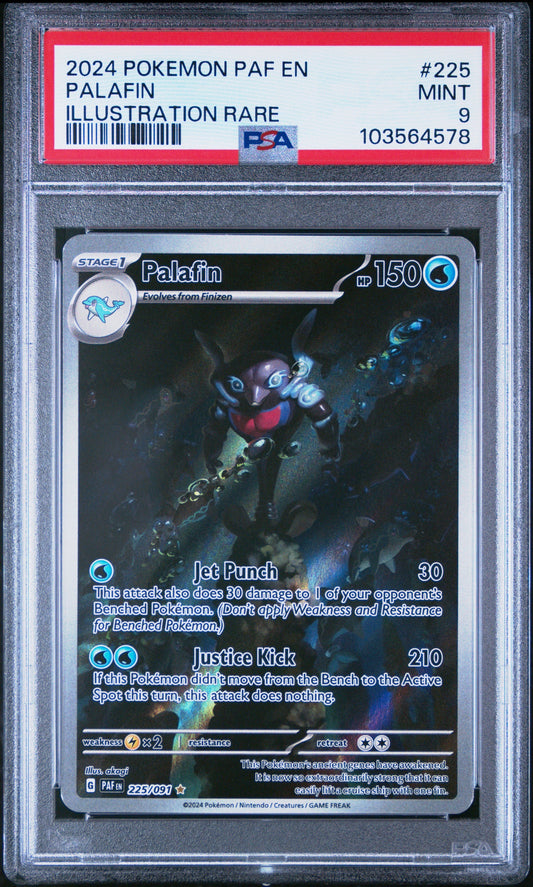 PSA 9 - Palafin IR 225/091 SV Paldean Fates - Pokemon