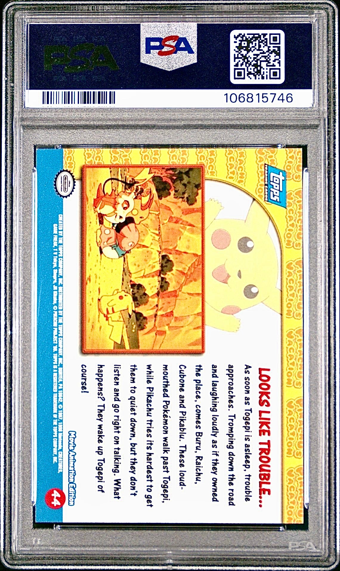 PSA 9 - Looks Like Trouble #44 1999 TOPPS Movie Edition - Pokemon