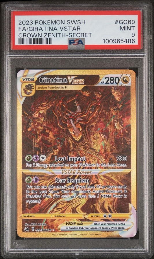 PSA 9 - Giratina VSTAR GG69/GG70 SWSH Crown Zenith - Pokemon