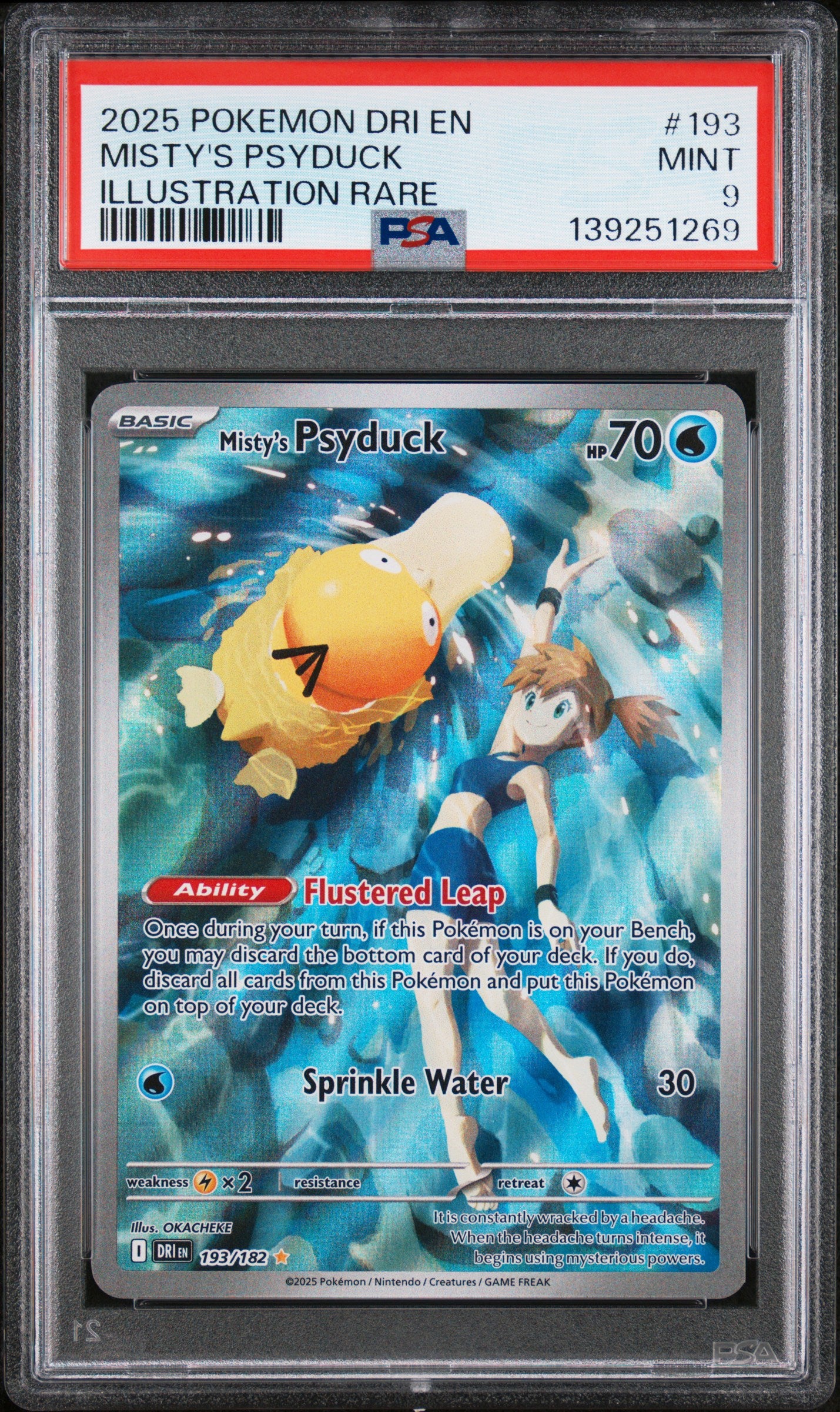 PSA 9 - Misty's Psyduck 193/182 SV Destined Rivals - Pokemon
