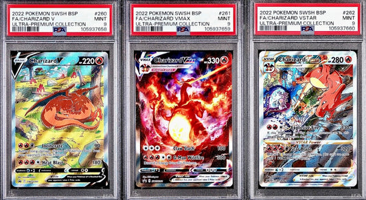 PSA 9 - Charizard SWSH260/261/262 UPC Promo Sequential Set - Pokemon