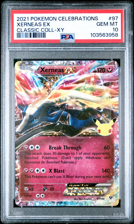 PSA 10 - Xerneas EX 97/146 SWSH 25th Celebrations Classic - Pokemon