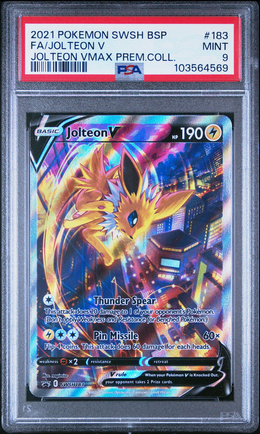 PSA 9 - Jolteon V SWSH183 Premium Collection Promo - Pokemon