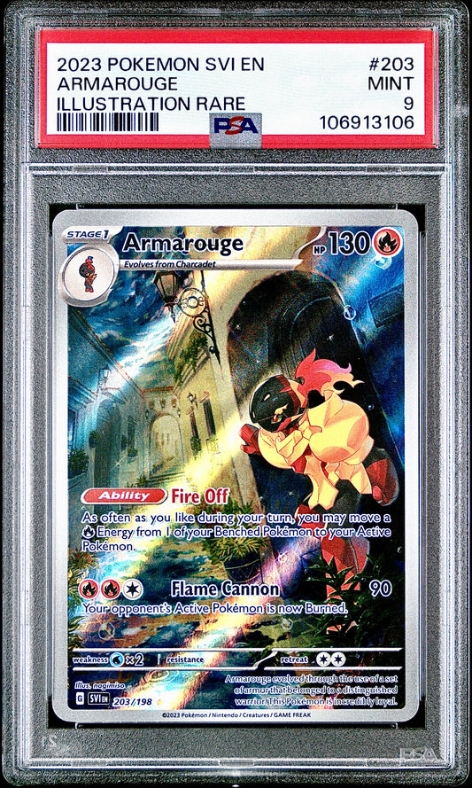 PSA 9 - Armarogue AR 203/198 SV Scarlet Violet Base - Pokemon