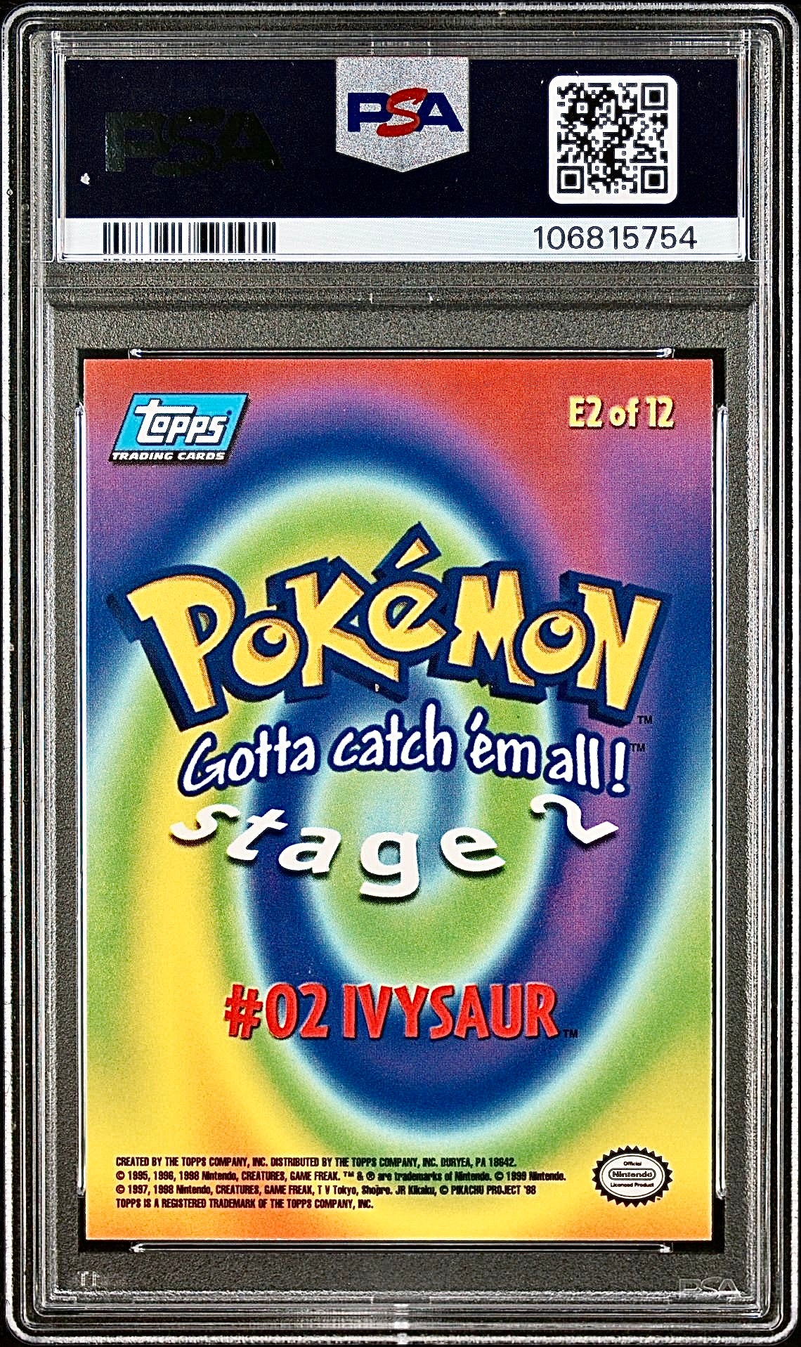 PSA 8 - Ivysaur #E2 1999 TOPPS Movie Edition - Pokemon