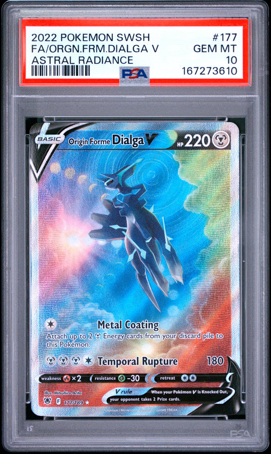 PSA 10 - Origin Forme Dialga V 177/189 SWSH Astral Radiance x610 - Pokemon