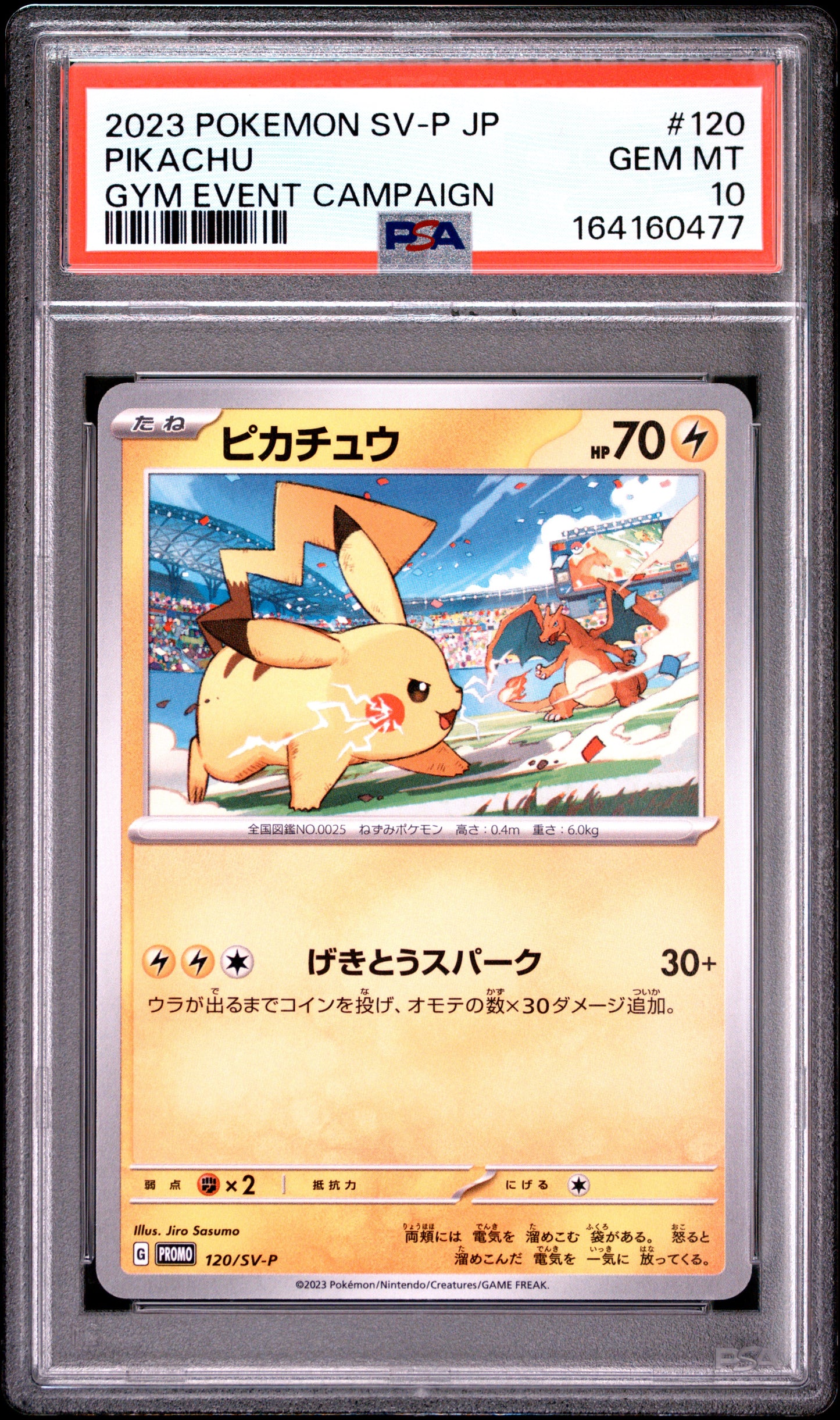 PSA 10 - Pikachu 120/SV-P Gym Event Campaign Japanese Promo x477 - Pokemon