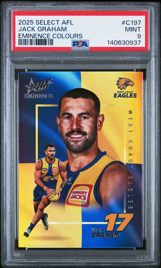 PSA 9 - Jack Graham #C197 Colours 2025 SELECT Eminence - AFL