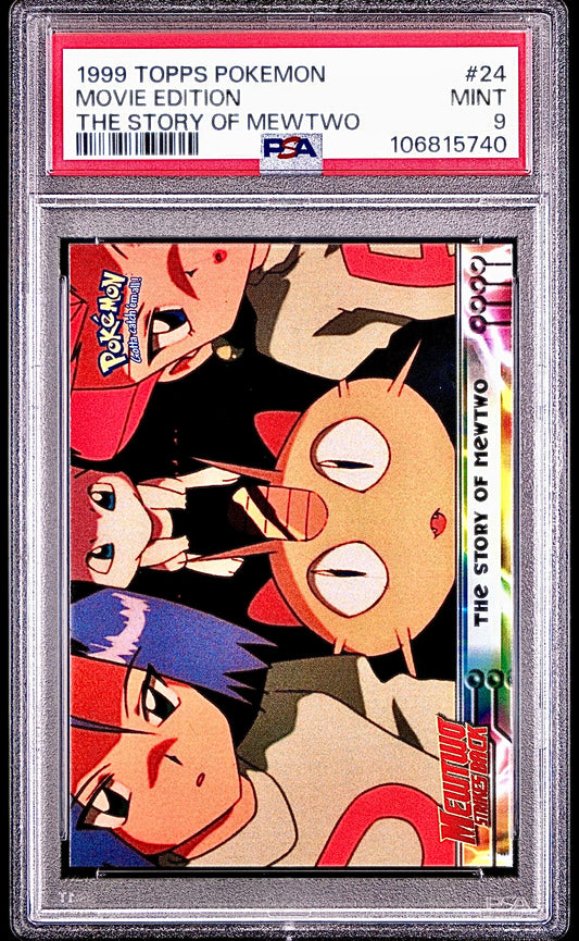 PSA 9 - Story of Mewtwo #24 1999 TOPPS Movie Edition - Pokemon