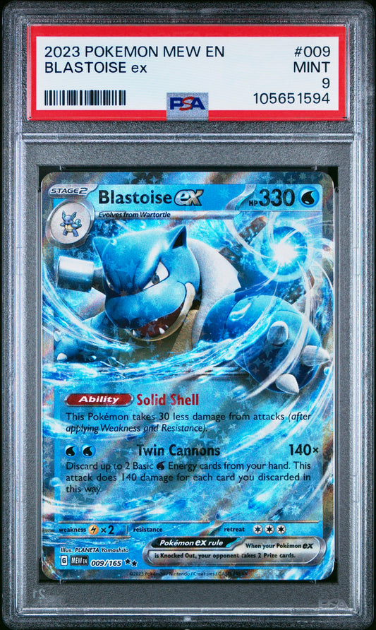 PSA 9 - Blastoise ex 009/165 SV MEW English 151 - Pokemon