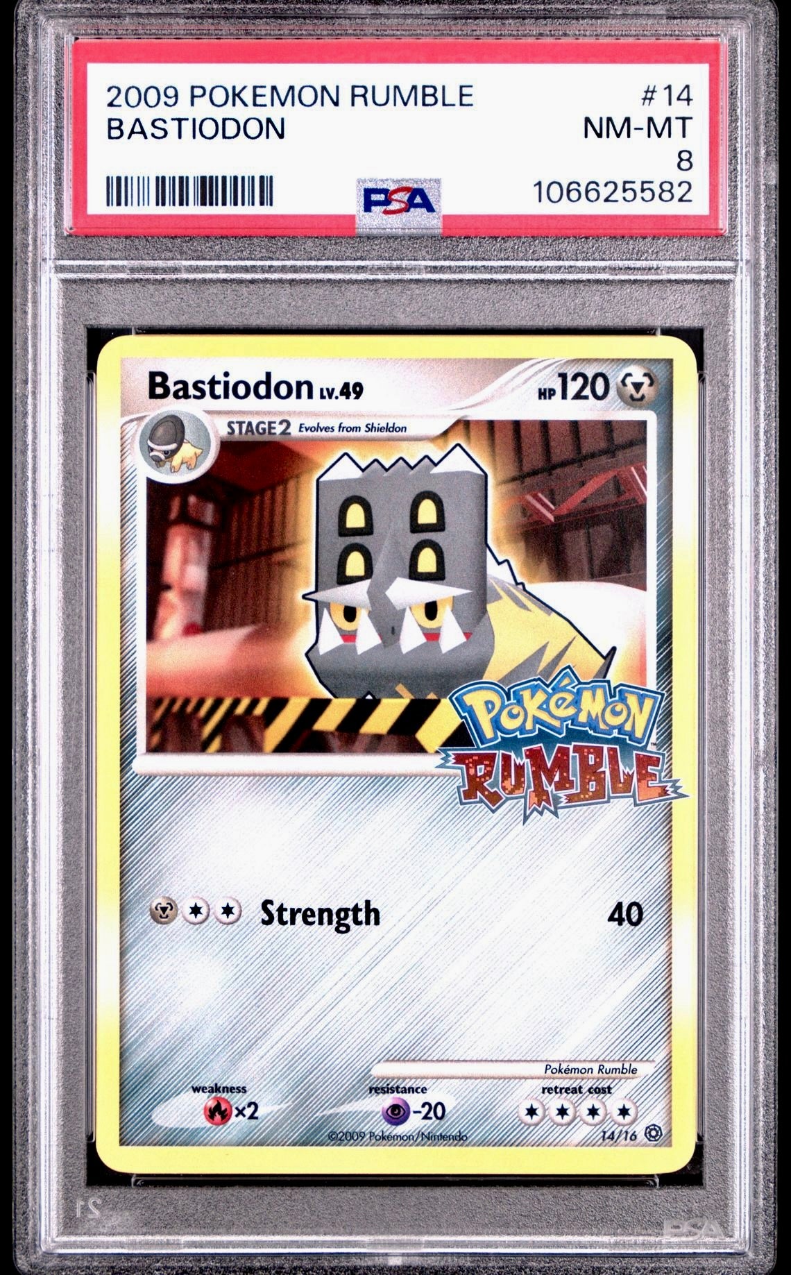 PSA 8 - Bastiodon 14/16 2009 Pokemon RUMBLE - Pokemon