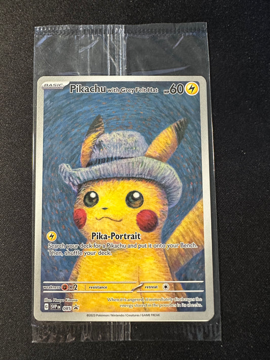 Pikachu with Grey Felt Hat SVP085 SEALED Van Gogh X Promo Pokemon [NM] (3)