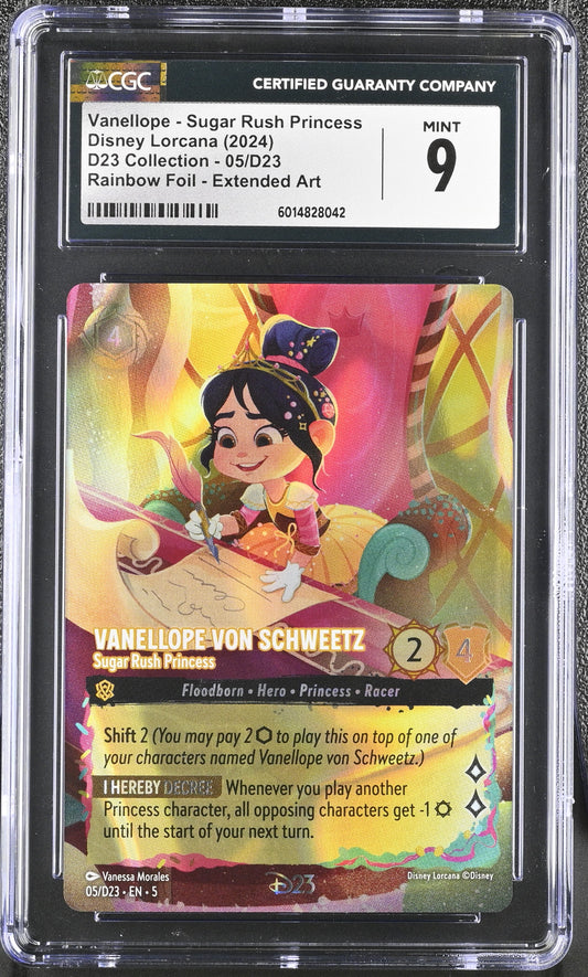 CGC 9 - Vanellope Von Schweetz 05/D23 Collection Promo - Disney Lorcana