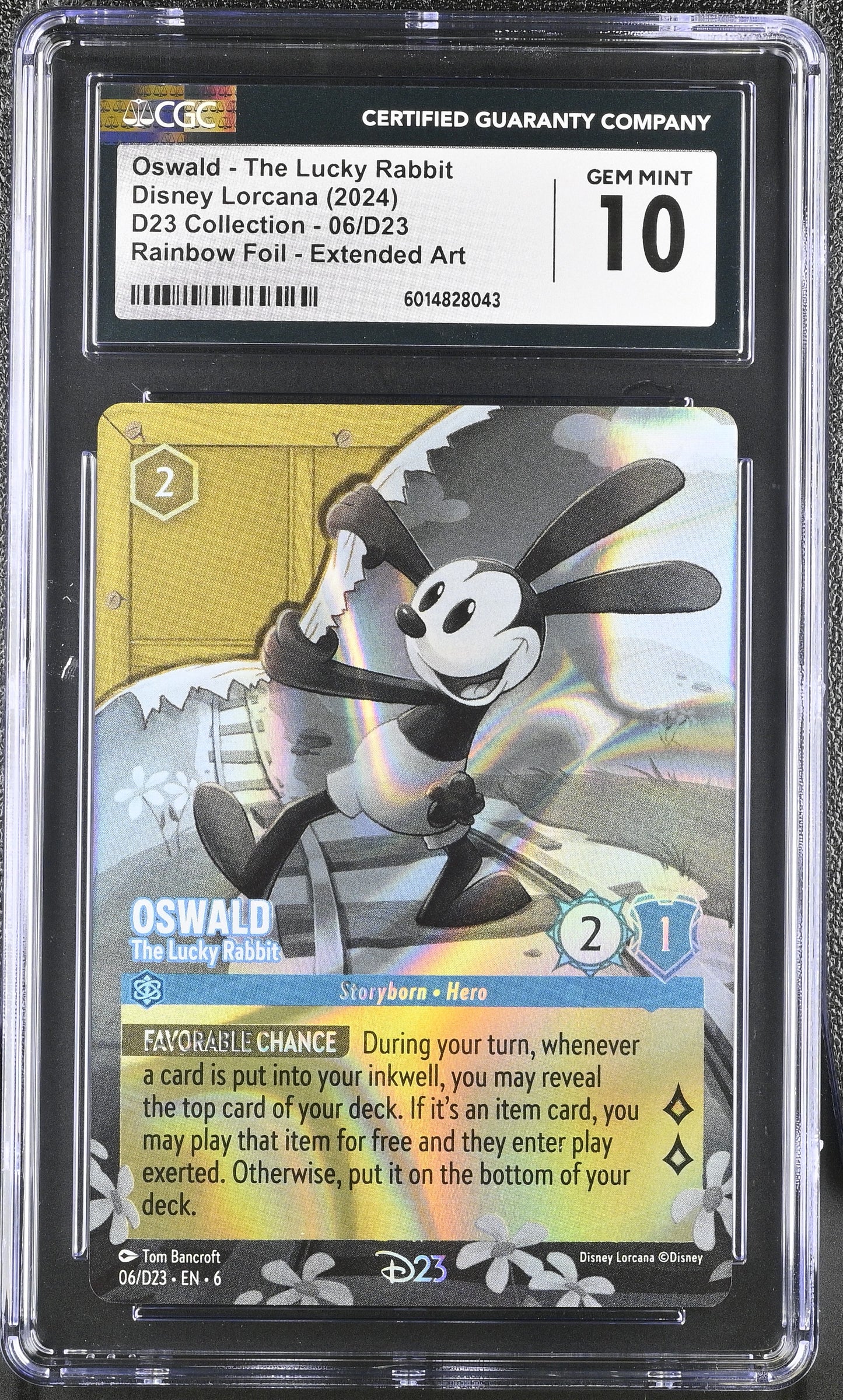 CGC 10 - Oswald 06/D23 Collection Promo - Disney Lorcana