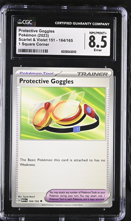 CGC 8.5 - ERROR Protective Goggles 164/165 SV MEW English 151 - Pokemon