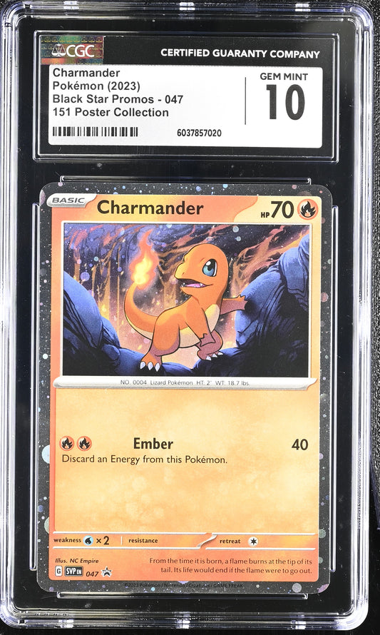 CGC 10 - Charmander Cosmos SVP046 MEW 151 Poster Promo - Pokemon