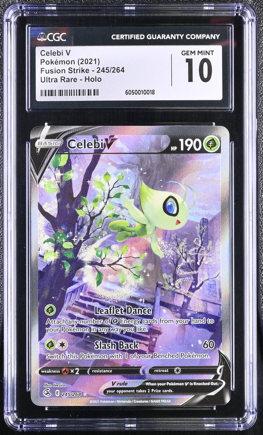CGC 10 - Celebi V 245/264 SWSH Fusion Strike - Pokemon