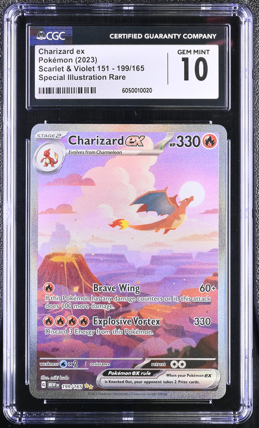CGC 10 - Charizard ex 199/165 SIR SV MEW English 151 (1) - Pokemon