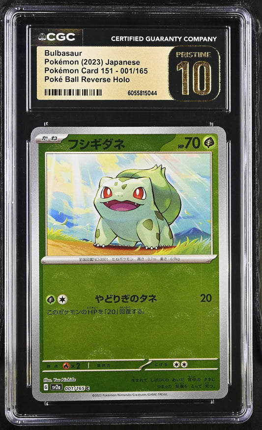 CGC 10 PRISTINE - Bulbasaur 001/165 SV2a reverse Pokemon 151 - Pokemon