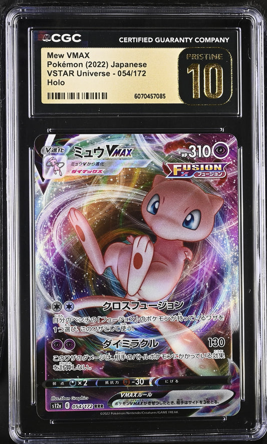 CGC 10 PRISTINE - Mew VMAX 054/172 s12a VSTAR Universe - Pokemon