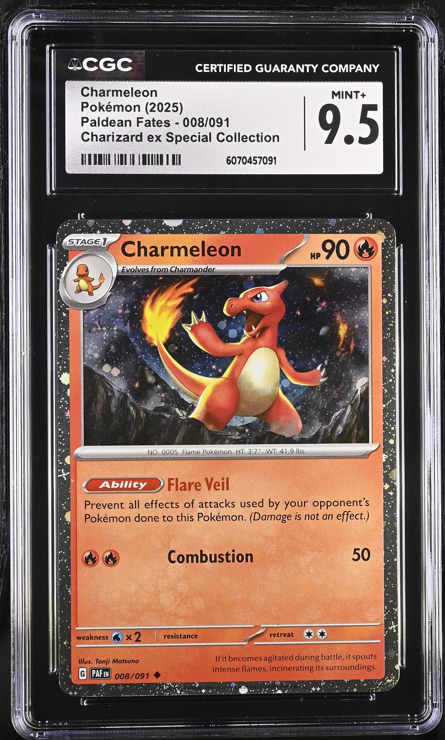 CGC 9.5 - Charmeleon Cosmos 008/091 Charizard ex Special Collection Box - Pokemon
