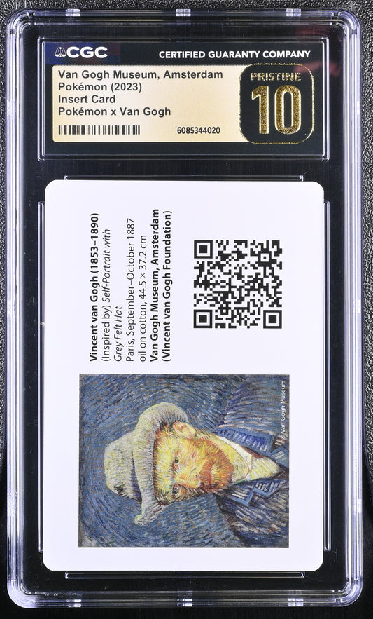 CGC 10 PRISTINE - Pikachu Grey Felt Hat SVP075 Van Gogh Insert Card - Pokemon
