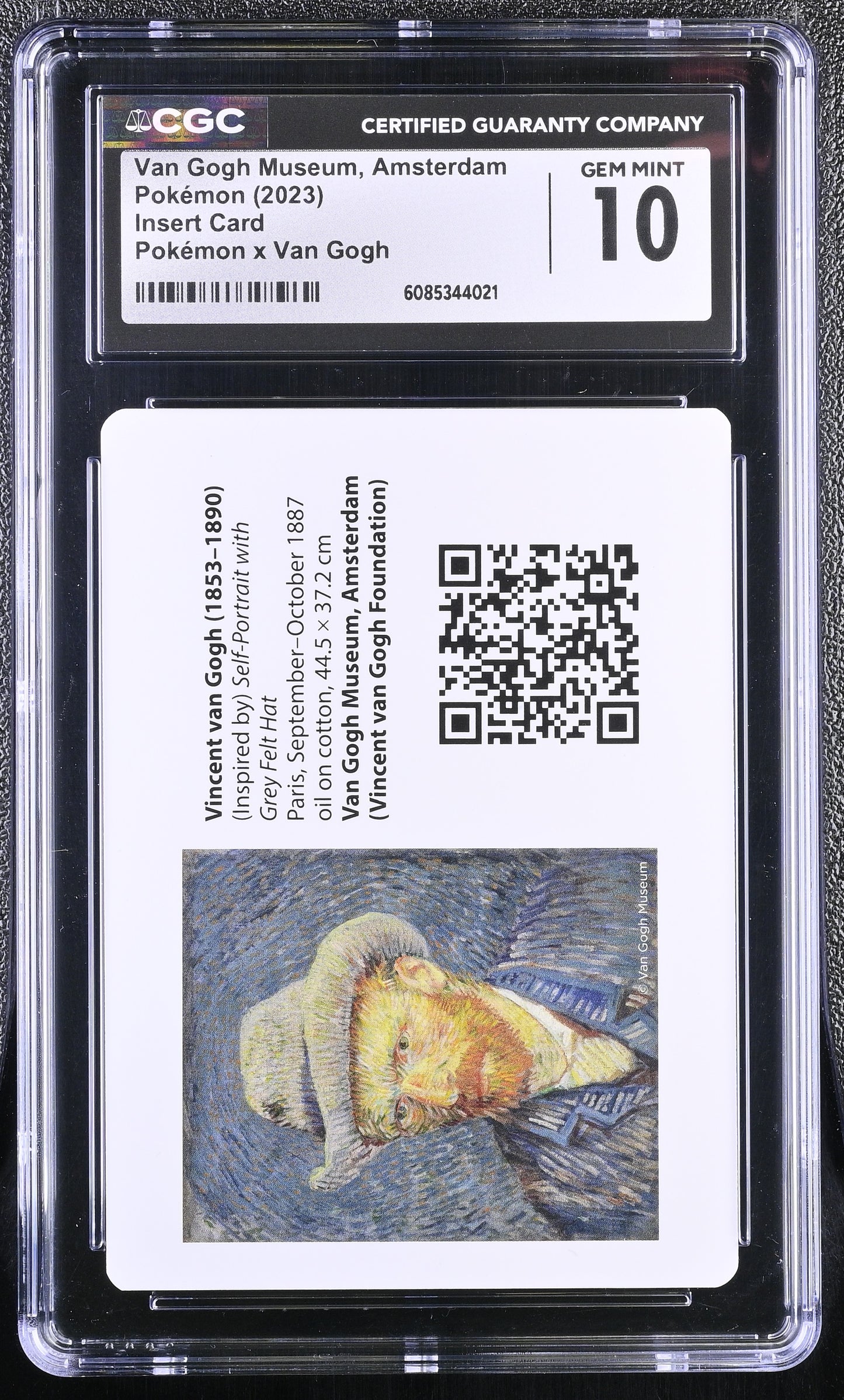 CGC 10 - Pikachu Grey Felt Hat SVP075 Van Gogh Insert Card - Pokemon