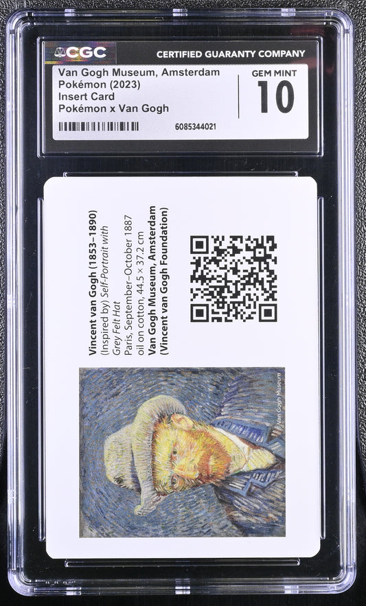 CGC 10 - Pikachu Grey Felt Hat SVP075 Van Gogh Insert Card - Pokemon