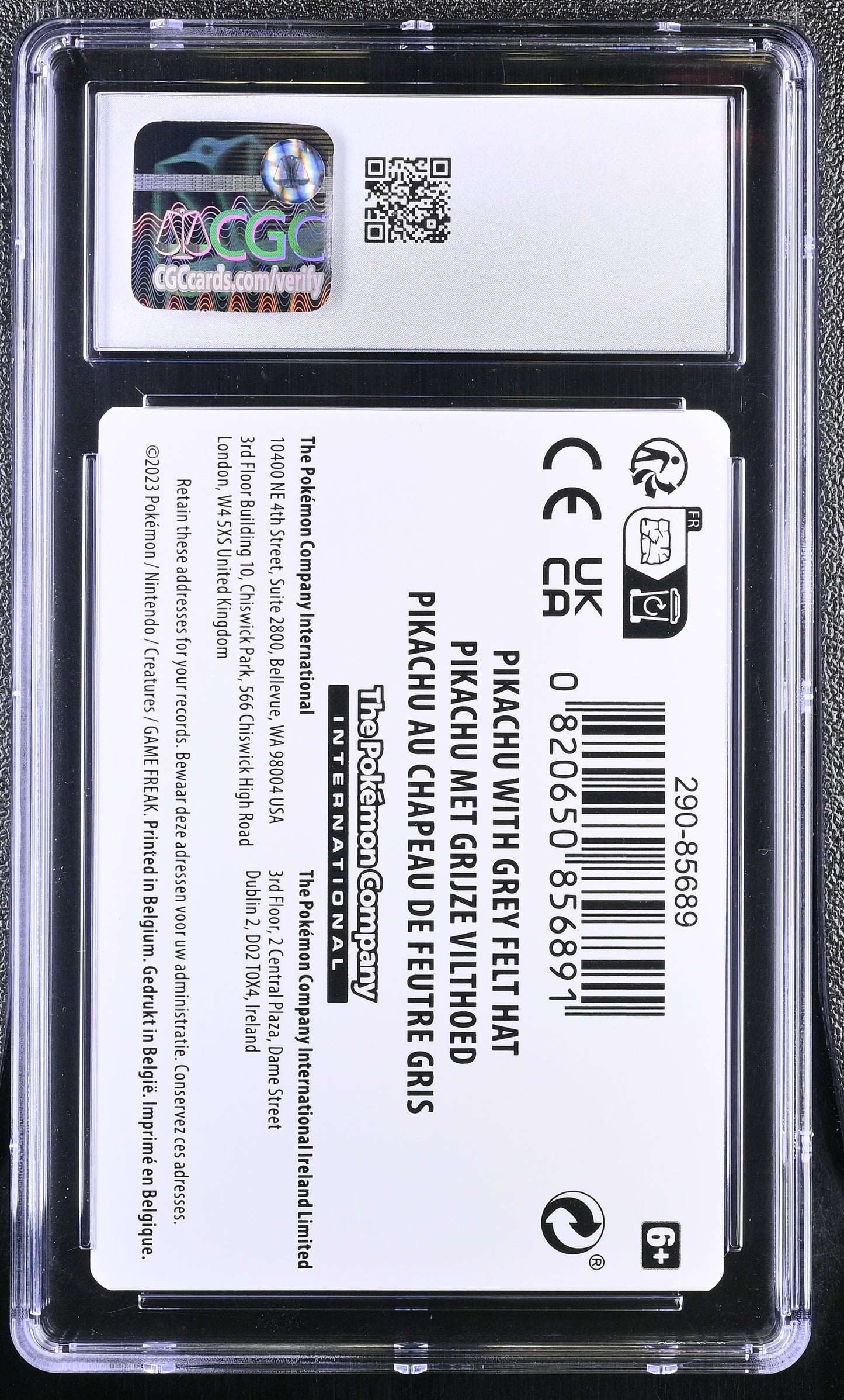 CGC 10 - Pikachu Grey Felt Hat SVP075 Van Gogh Insert Card - Pokemon