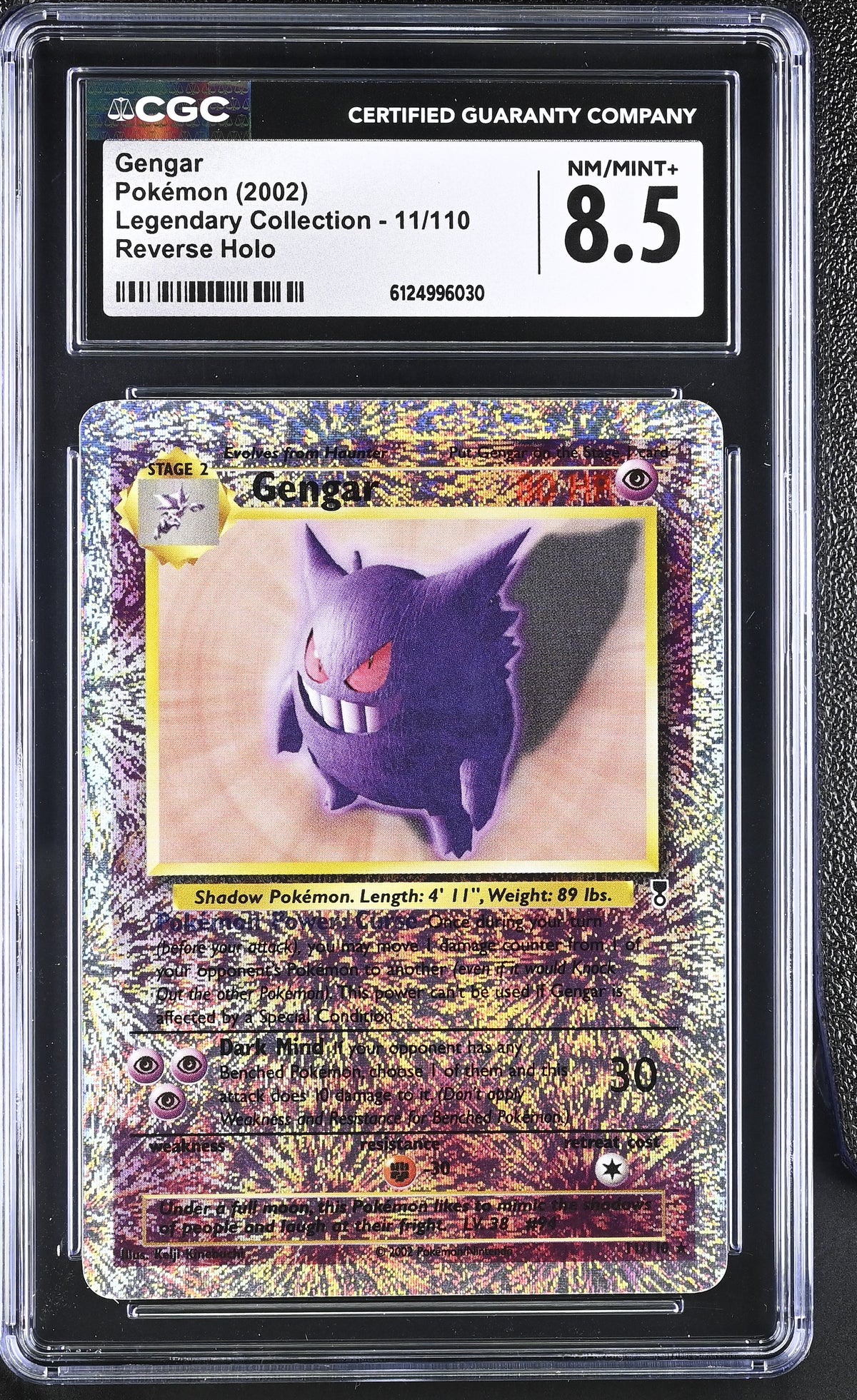 CGC 8.5 - Gengar Reverse Holo 11/110 Legendary Collection [JEC] - Pokemon