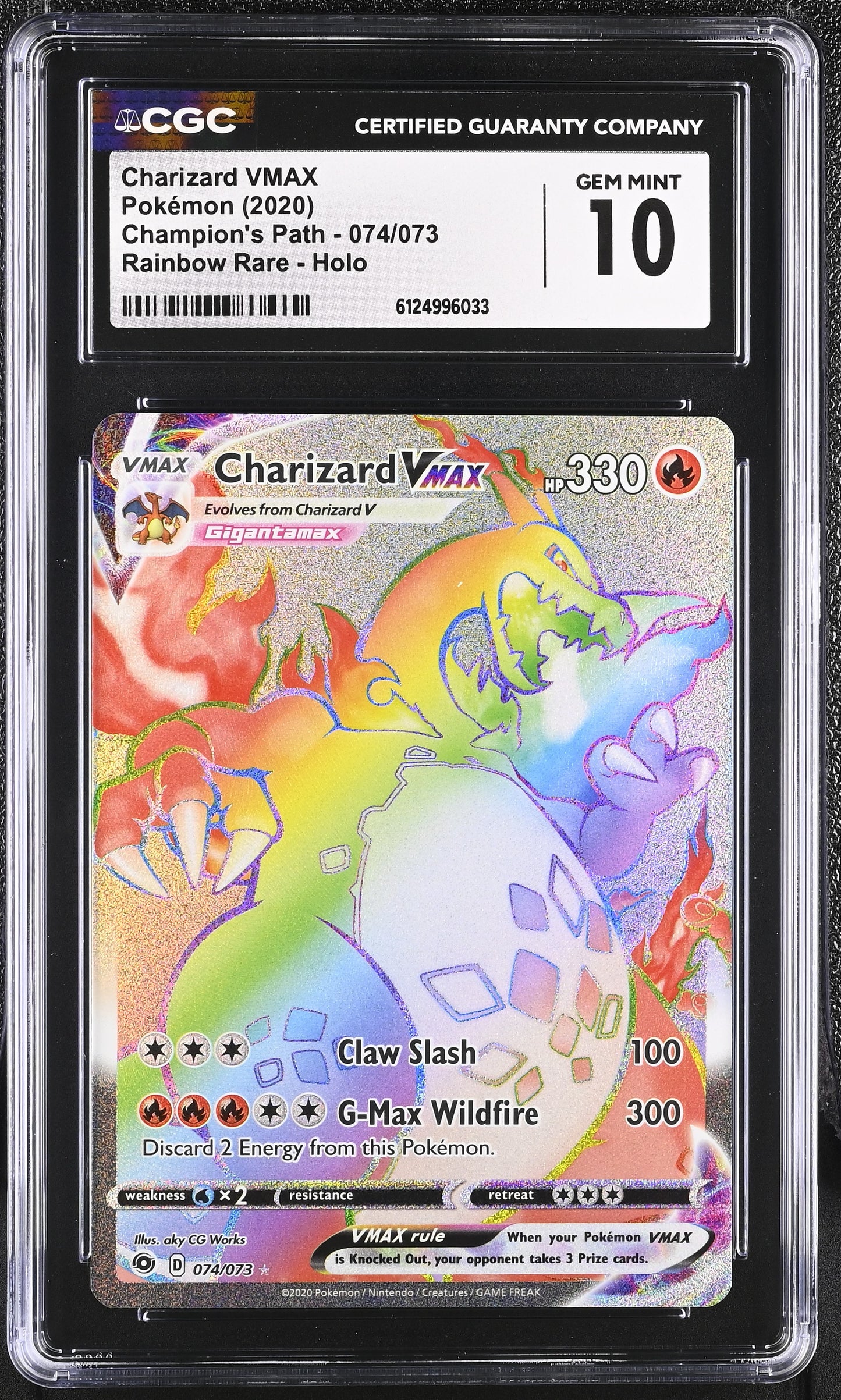 CGC 10 - Charizard VMAX 074/073 SWSH Champion's Path - Pokemon