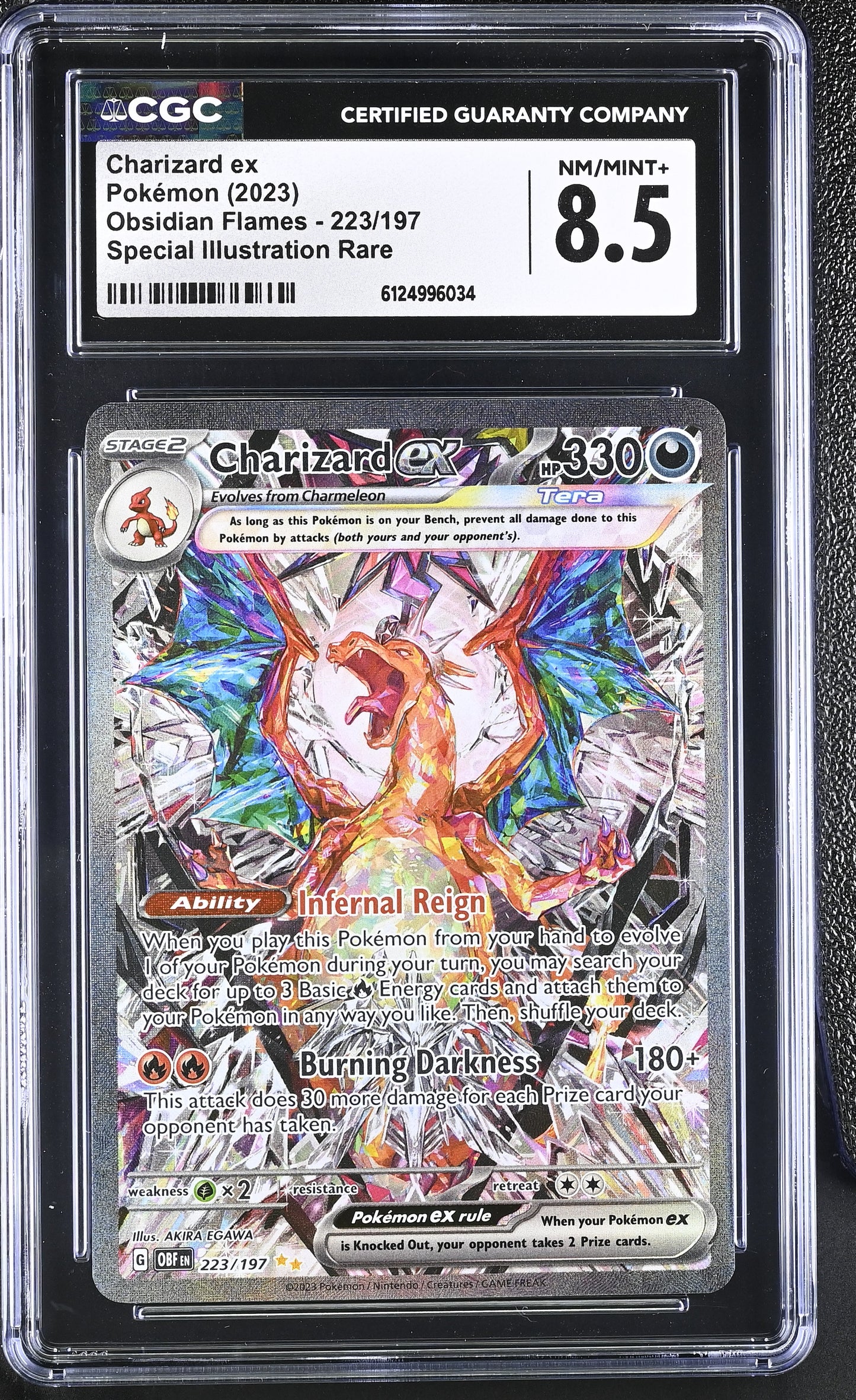 CGC 8.5 - Charizard ex 223/197 SIR SV Obsidian Flames - Pokemon