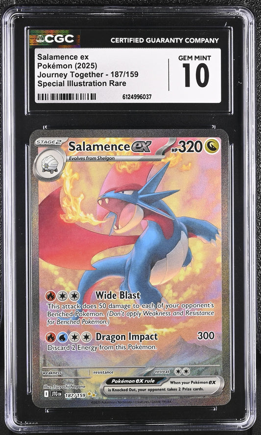 CGC 10 - Salamence ex 187/159 SIR SV Journey Together - Pokemon