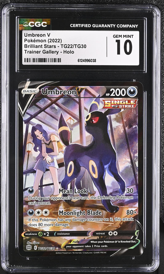 CGC 10 - Umbreon V TG22/TG30 CSR SWSH Brilliant Stars - Pokemon
