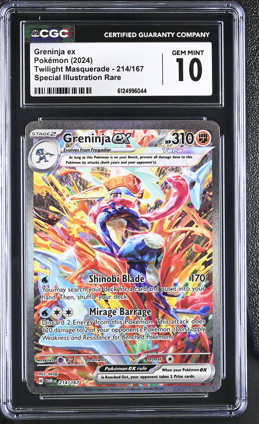 CGC 10 - Greninja ex 214/167 SIR SV Twilight Masquerade x044 - Pokemon