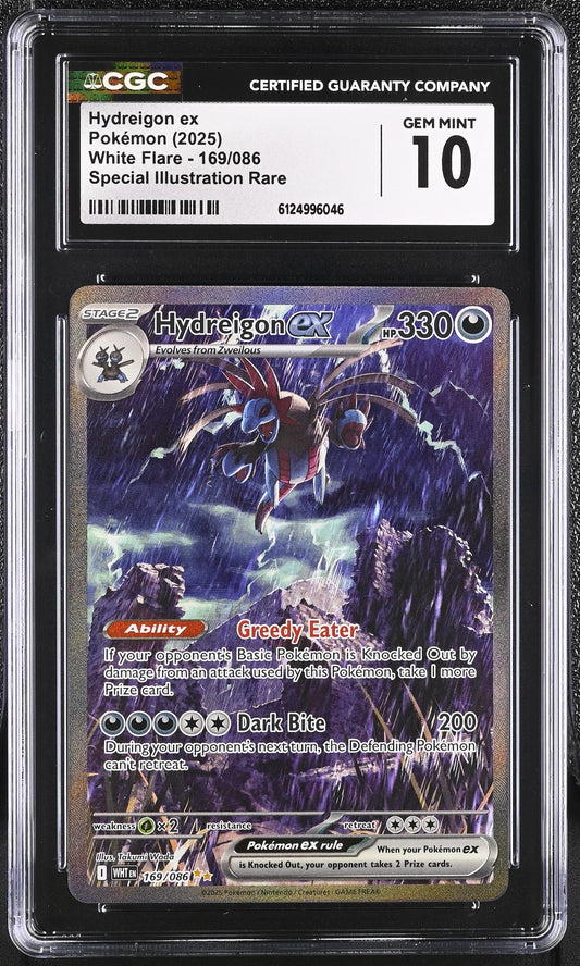 CGC 10 - Hydreigon ex 169/086 SIR SV White Flare - Pokemon