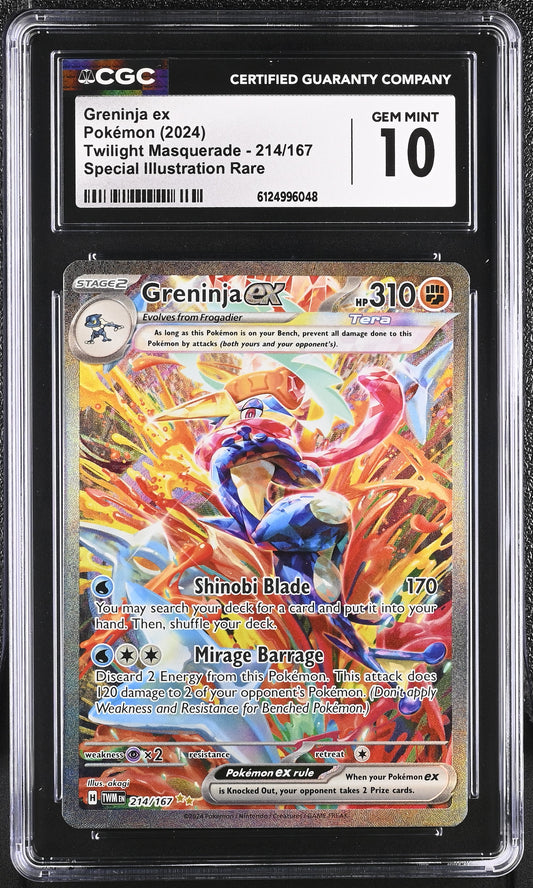 CGC 10 - Greninja ex 214/167 SIR SV Twilight Masquerade x048 - Pokemon