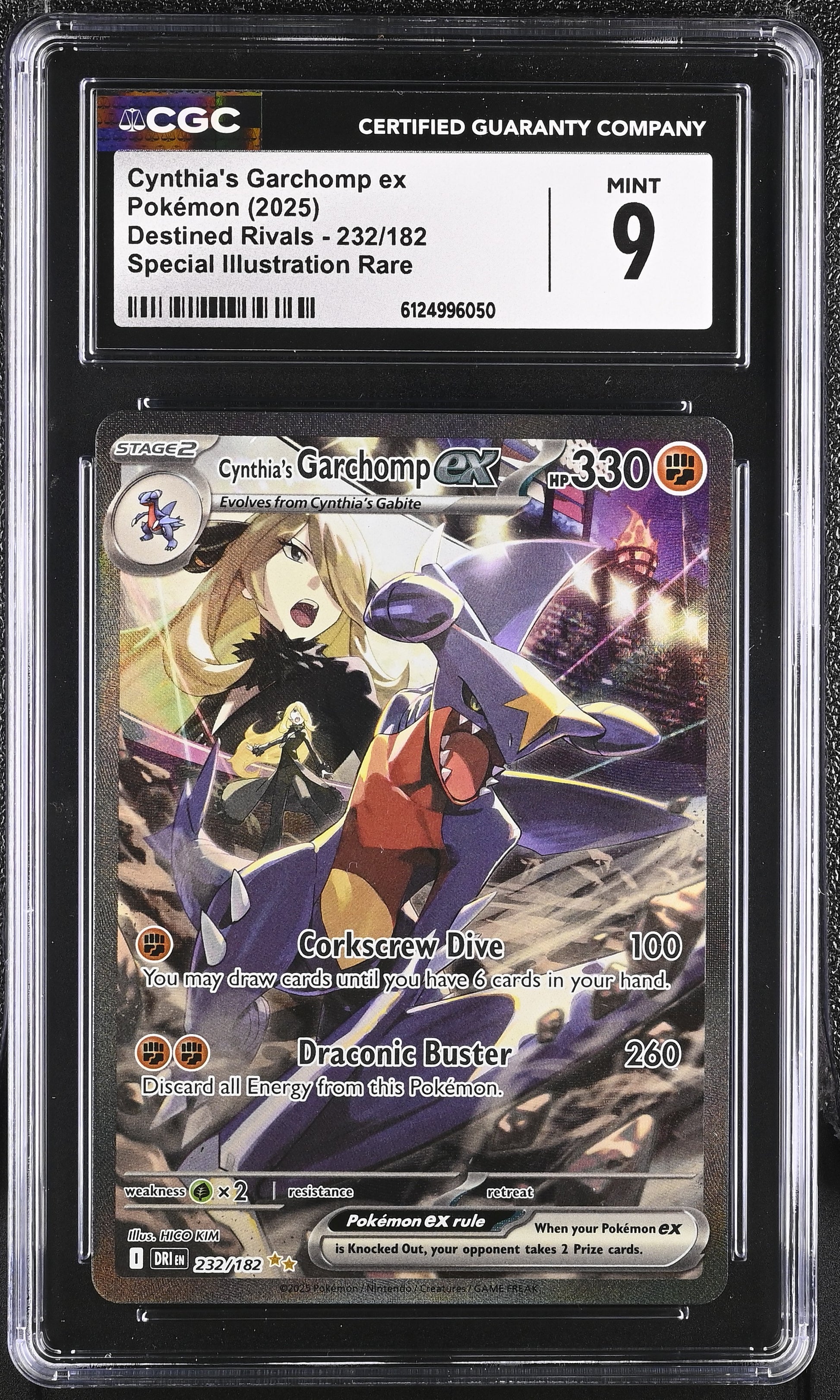 CGC 9 - Cynthia's Garchomp ex 232/182 SIR SV Destined Rivals - Pokemon