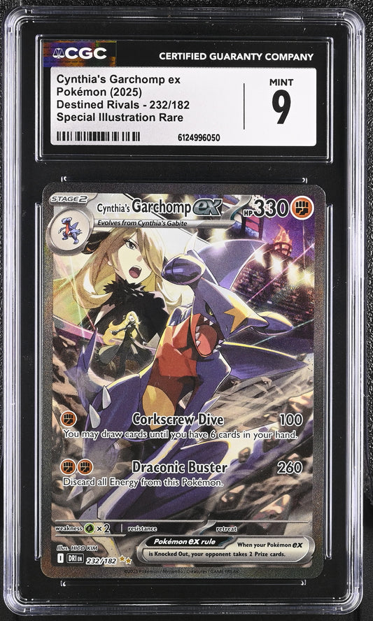 CGC 9 - Cynthia's Garchomp ex 232/182 SIR SV Destined Rivals - Pokemon