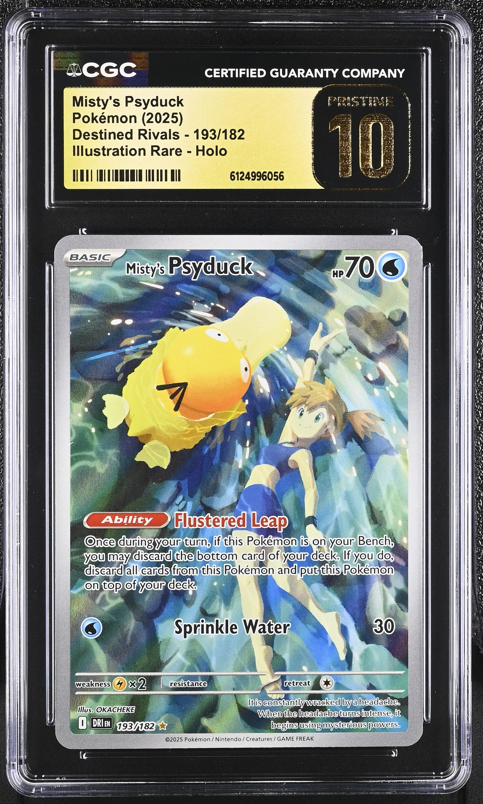 CGC 10 PRISTINE - Misty's Psyduck 193/182 IR SV Destined Rivals - Pokemon