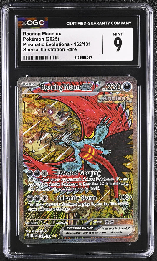 CGC 9 - Roaring Moon ex 162/131 SIR SV Prismatic Evolutions - Pokemon