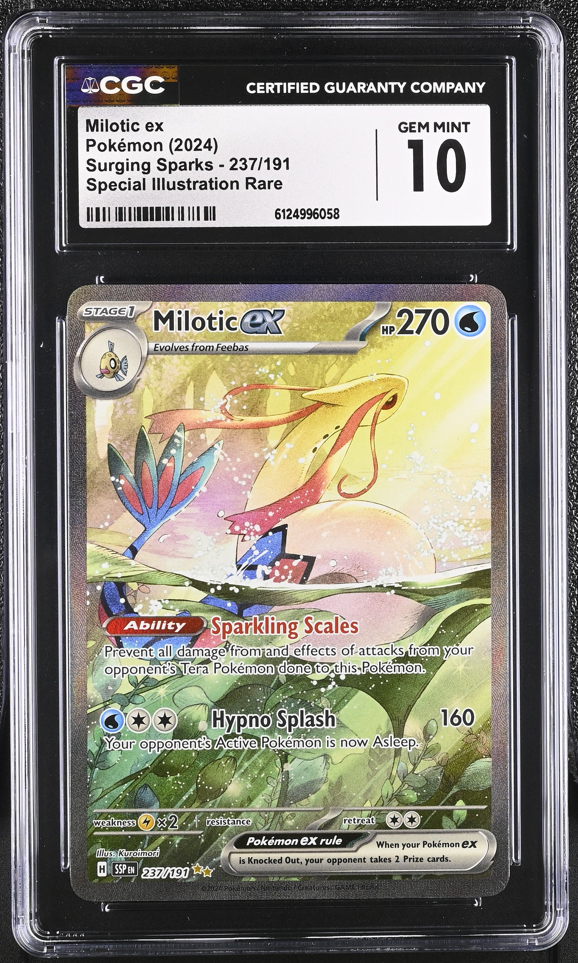 CGC 10 - Milotic ex 237/191 SIR SV Surging Sparks - Pokemon