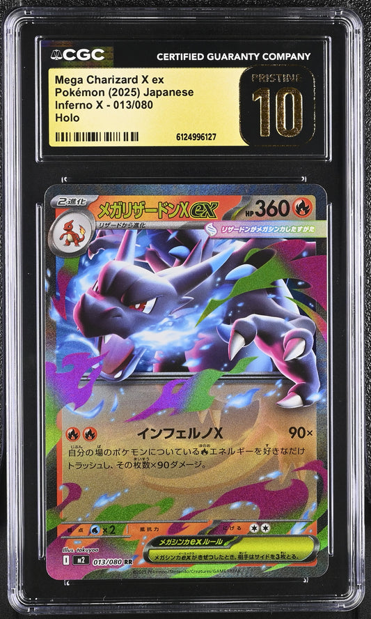 CGC 10 PRISTINE - Mega Charizard X ex 013/080 M2 Inferno X - Pokemon