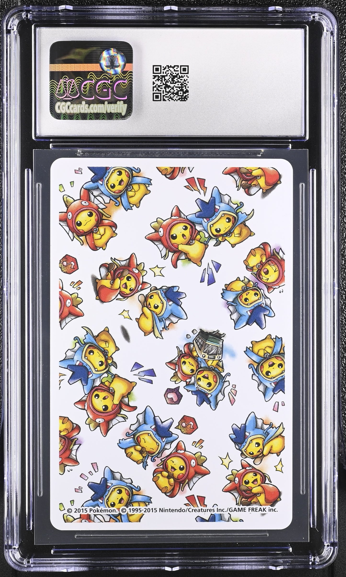 CGC 9 - Ace (D) 2015 Hiroshima Magikarp Gyarados Poncho Playing Deck - Pokemon