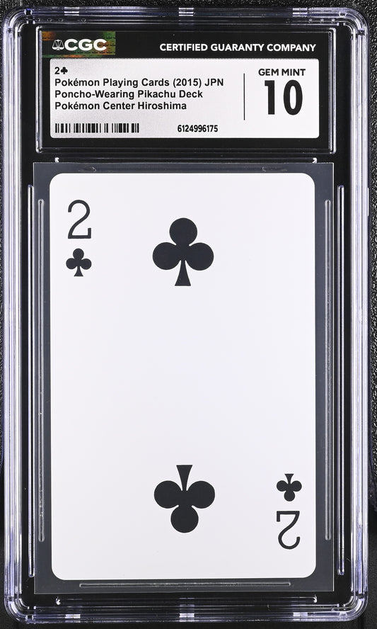 CGC 10 - 2 (C) 2015 Hiroshima Magikarp Gyarados Poncho Playing Deck - Pokemon