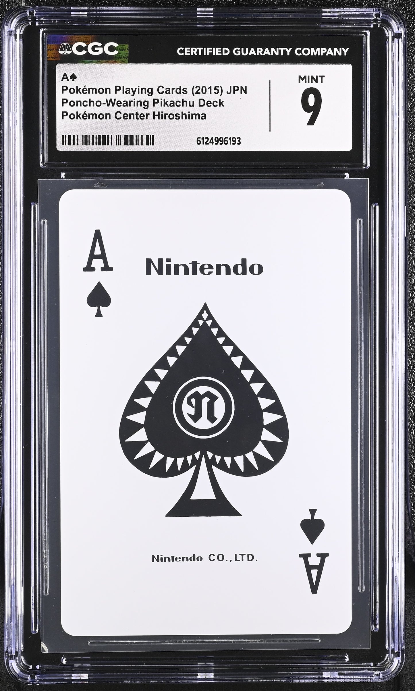 CGC 9 - Ace (S) 2015 Hiroshima Magikarp Gyarados Poncho Playing Deck - Pokemon