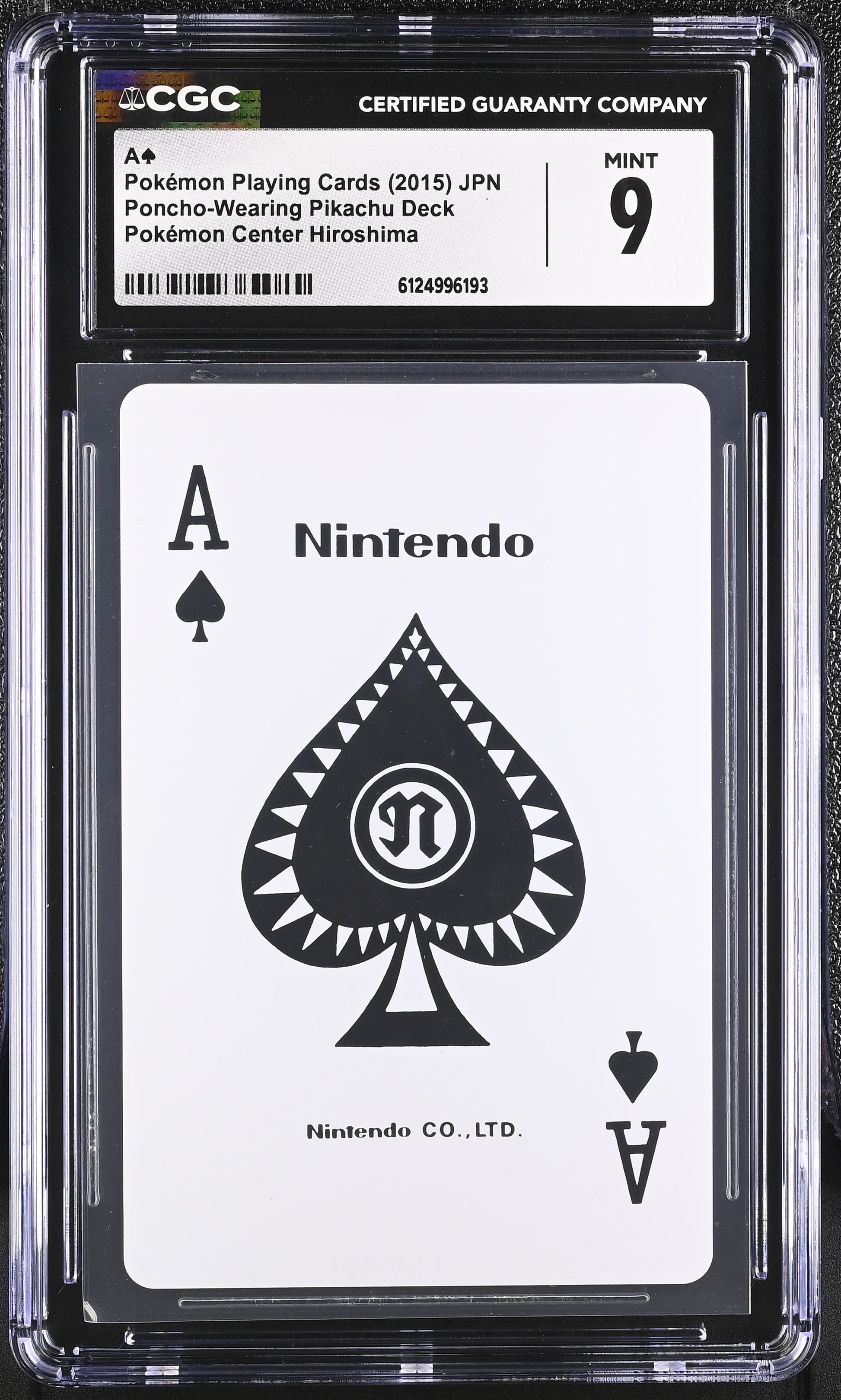 CGC 9 - Ace (S) 2015 Hiroshima Magikarp Gyarados Poncho Playing Deck - Pokemon